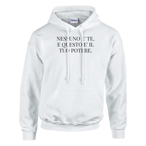NESSUNO E' TE - FELPA - BIANCO